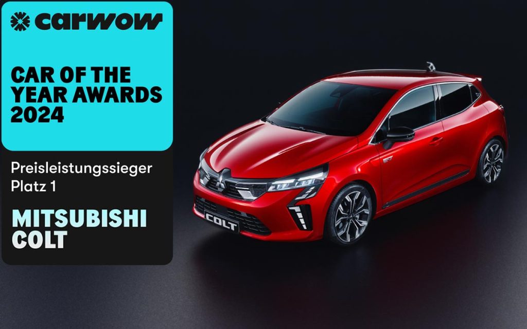 Mitsubishi COLT triumphiert als „Preis-Leistungssieger“ bei den Carwow Car of the Year Awards 2024